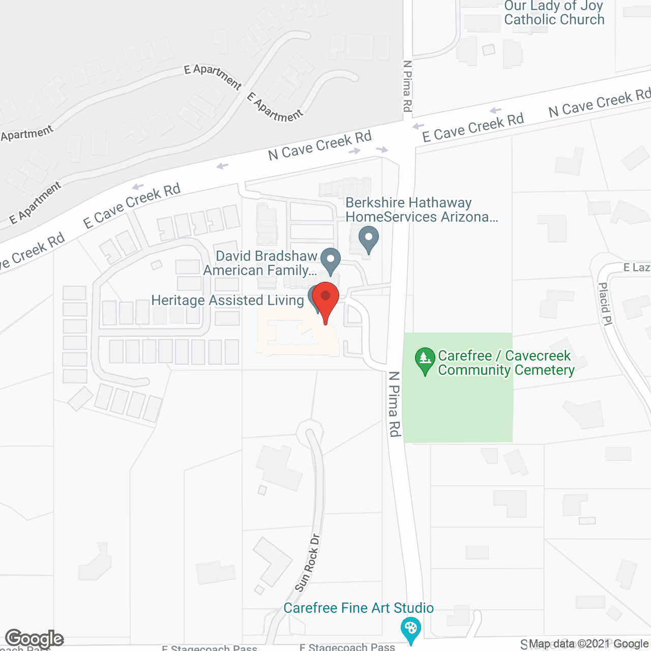 The Heritage at Carefree Senior Living in google map