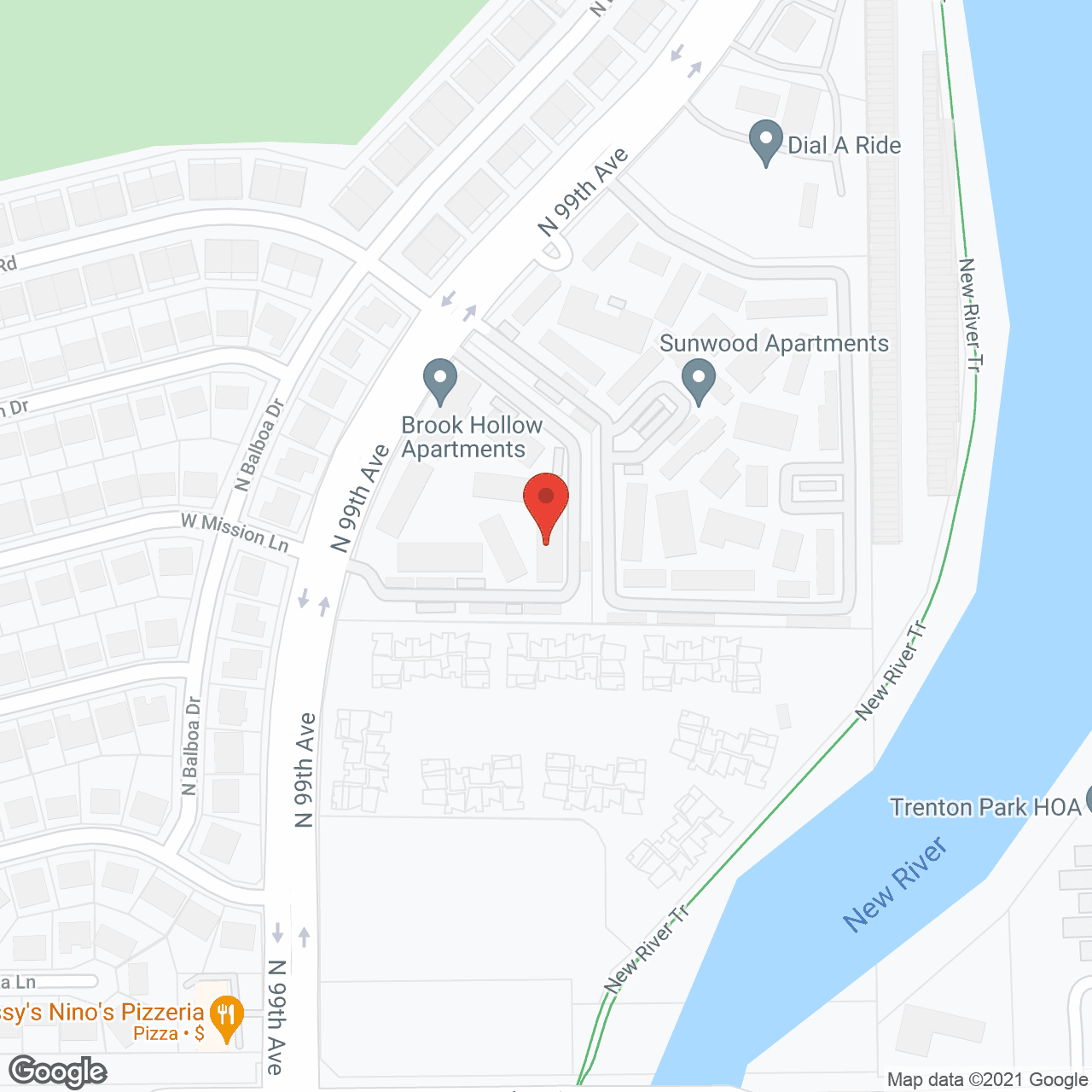 Brook Hollow Apartments in google map