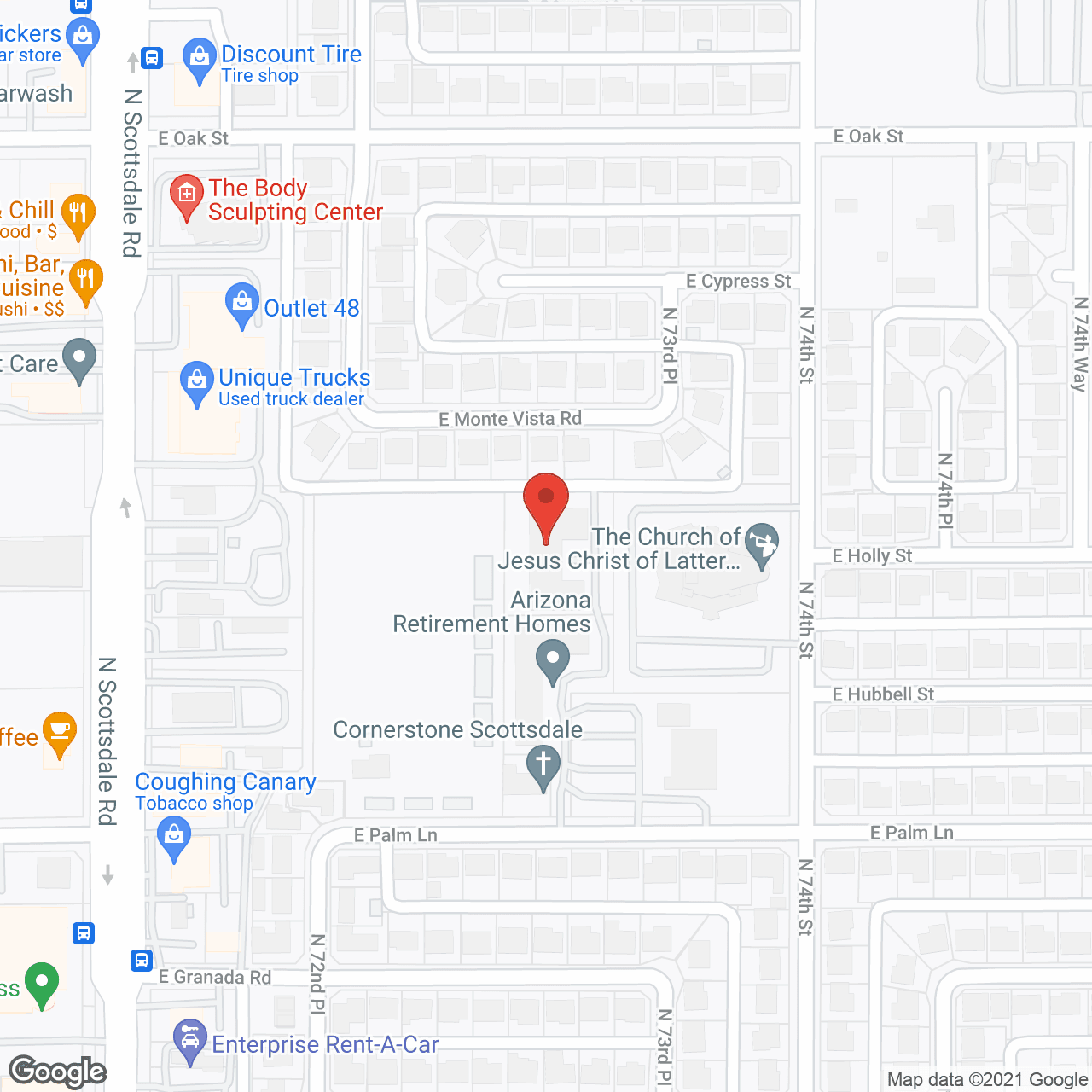 Arizona Retirement Homes in google map
