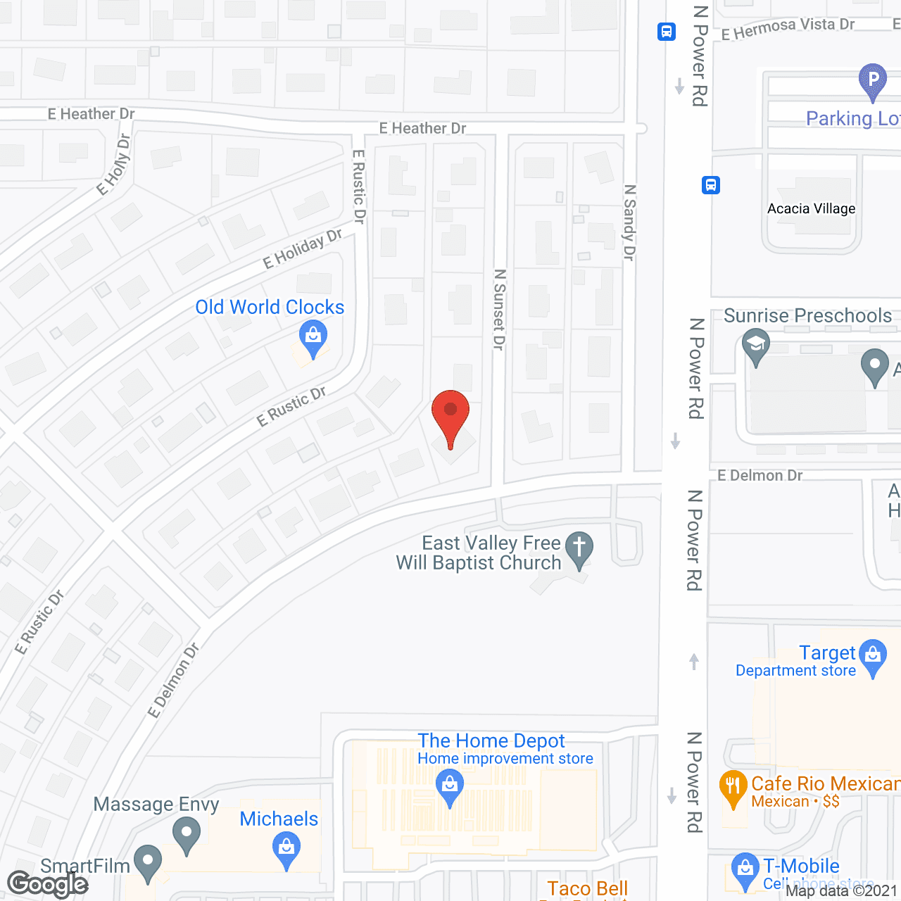 Desert Springs Communites in google map