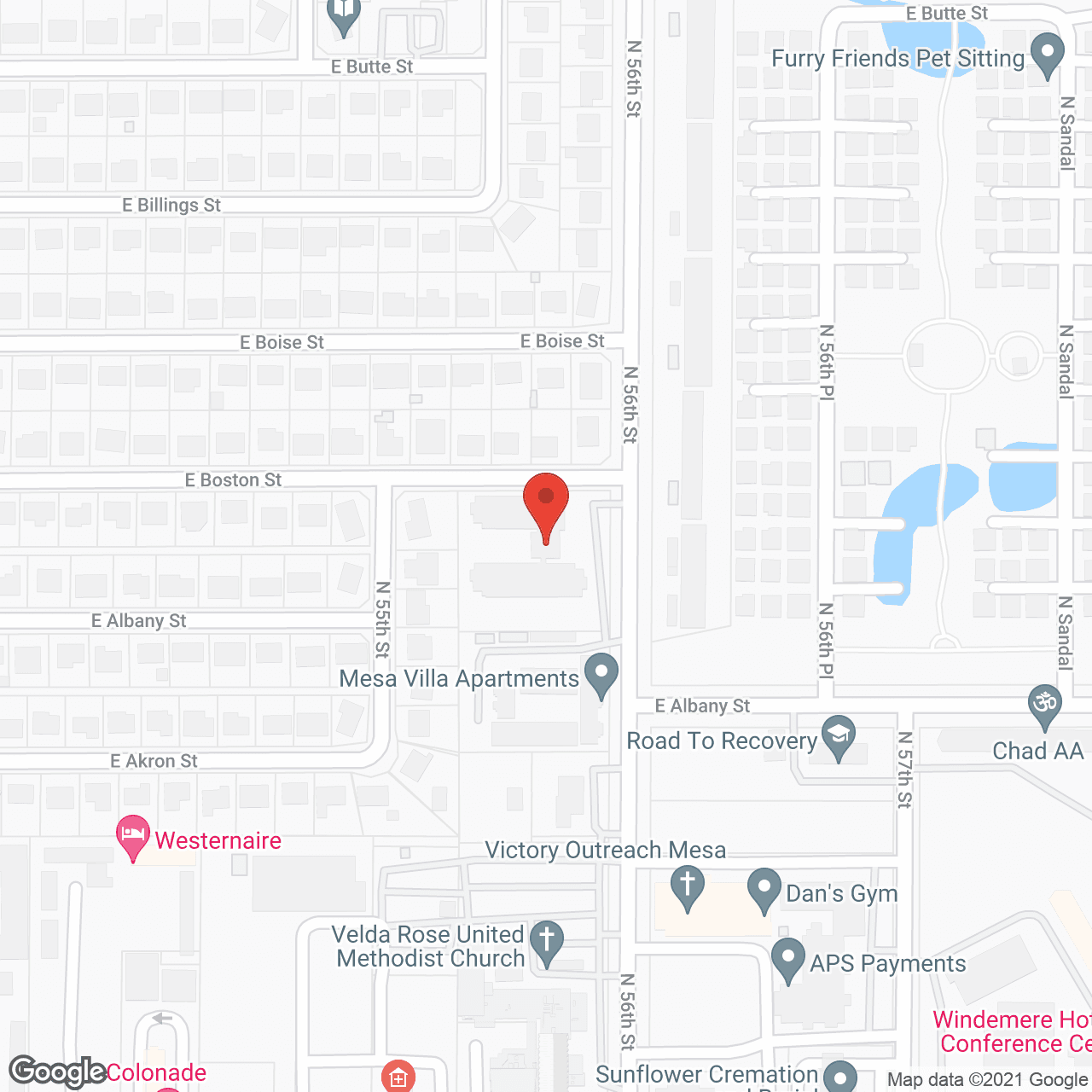 Desert Palms Retirement Center in google map
