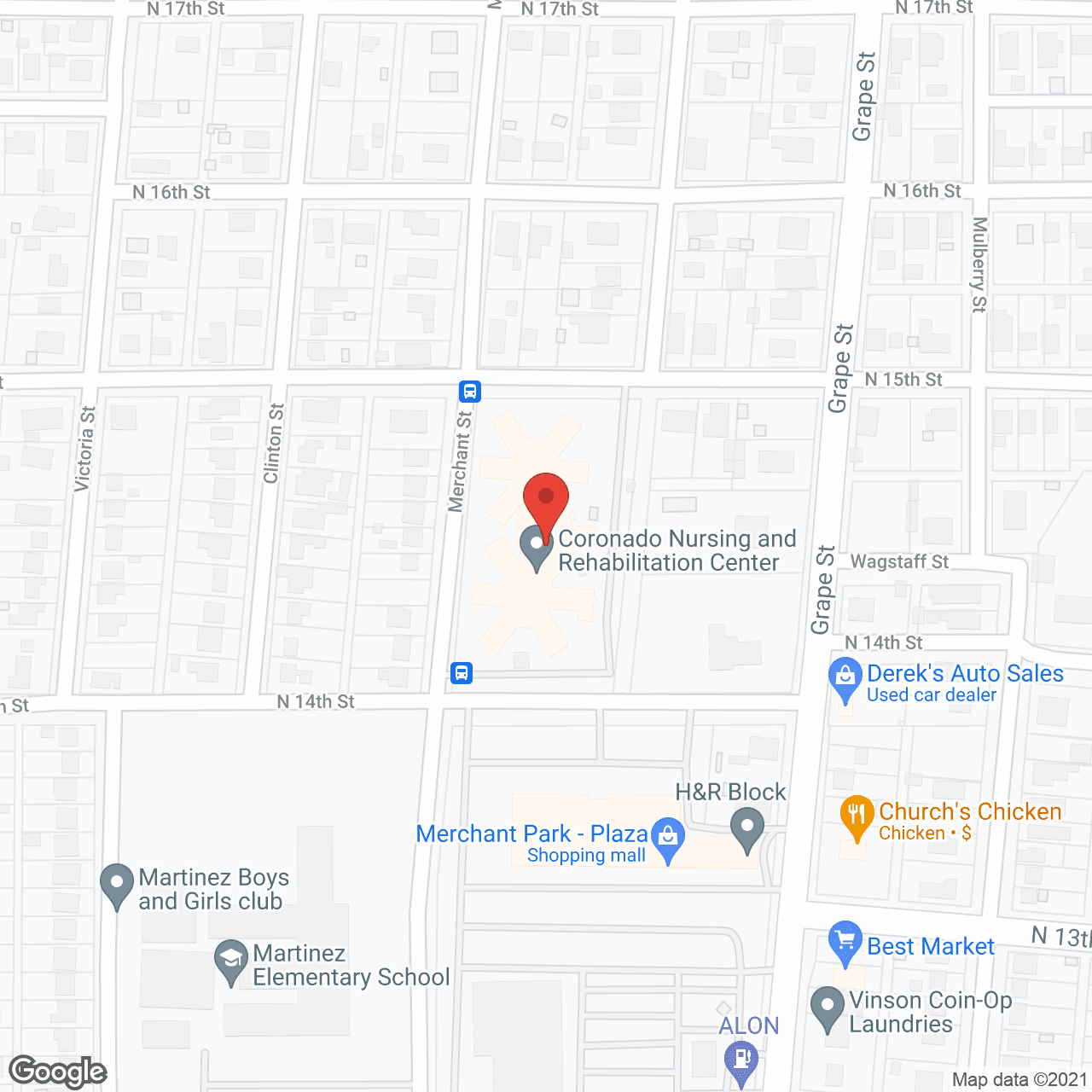 Coronado Nursing Center in google map