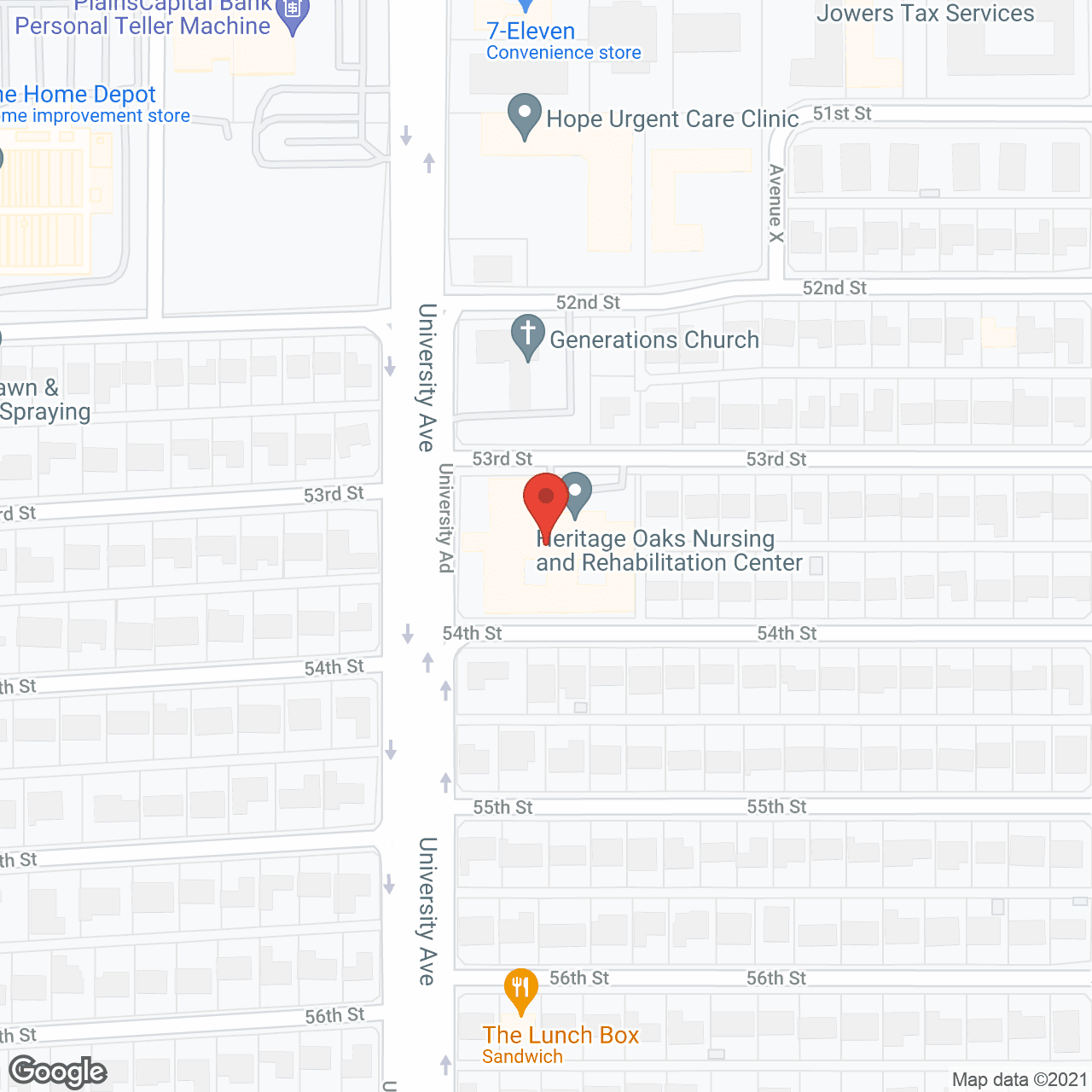 Heritage Oaks Nursing and Rehab in google map