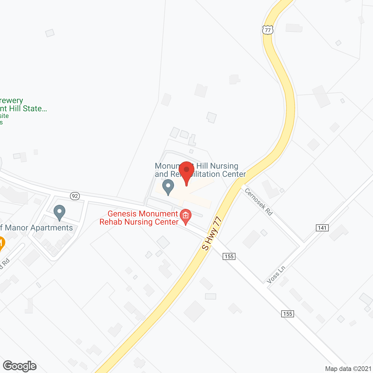 Monument Hill Nursing and Rehab Ctr in google map