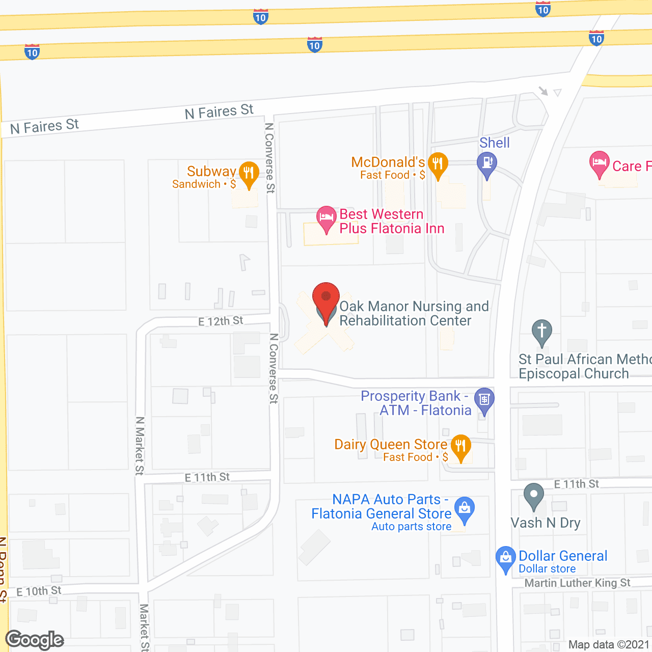 Oak Manor Nursing Center in google map
