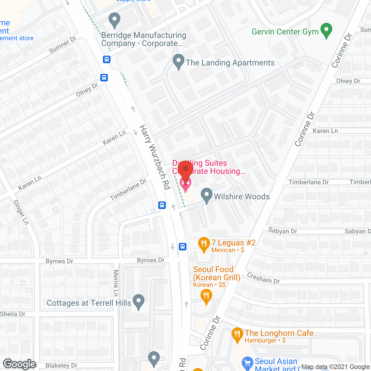 Wilshire Woods Apartments in google map