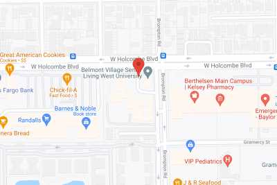 Belmont Village West University in google map