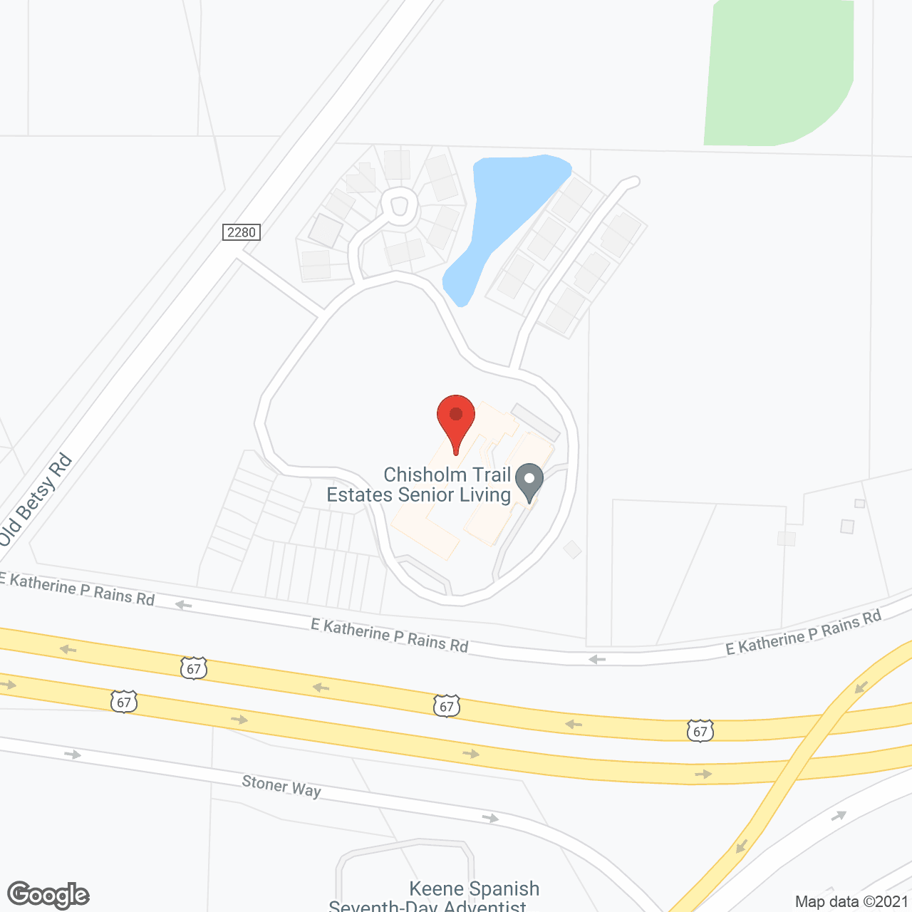 Pegasus Landing of Chisholm Trail in google map
