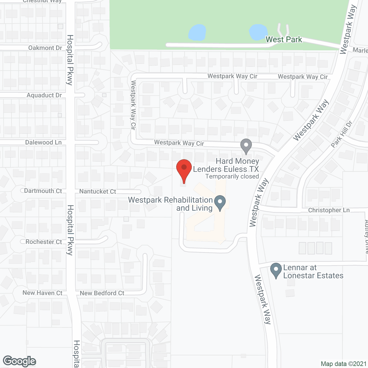 Westpark Nursing Ctr in google map