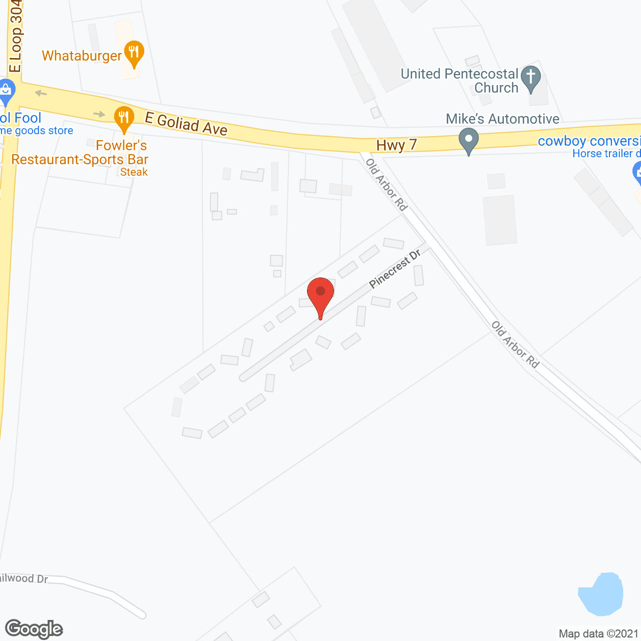 Pine Tree Manor in google map