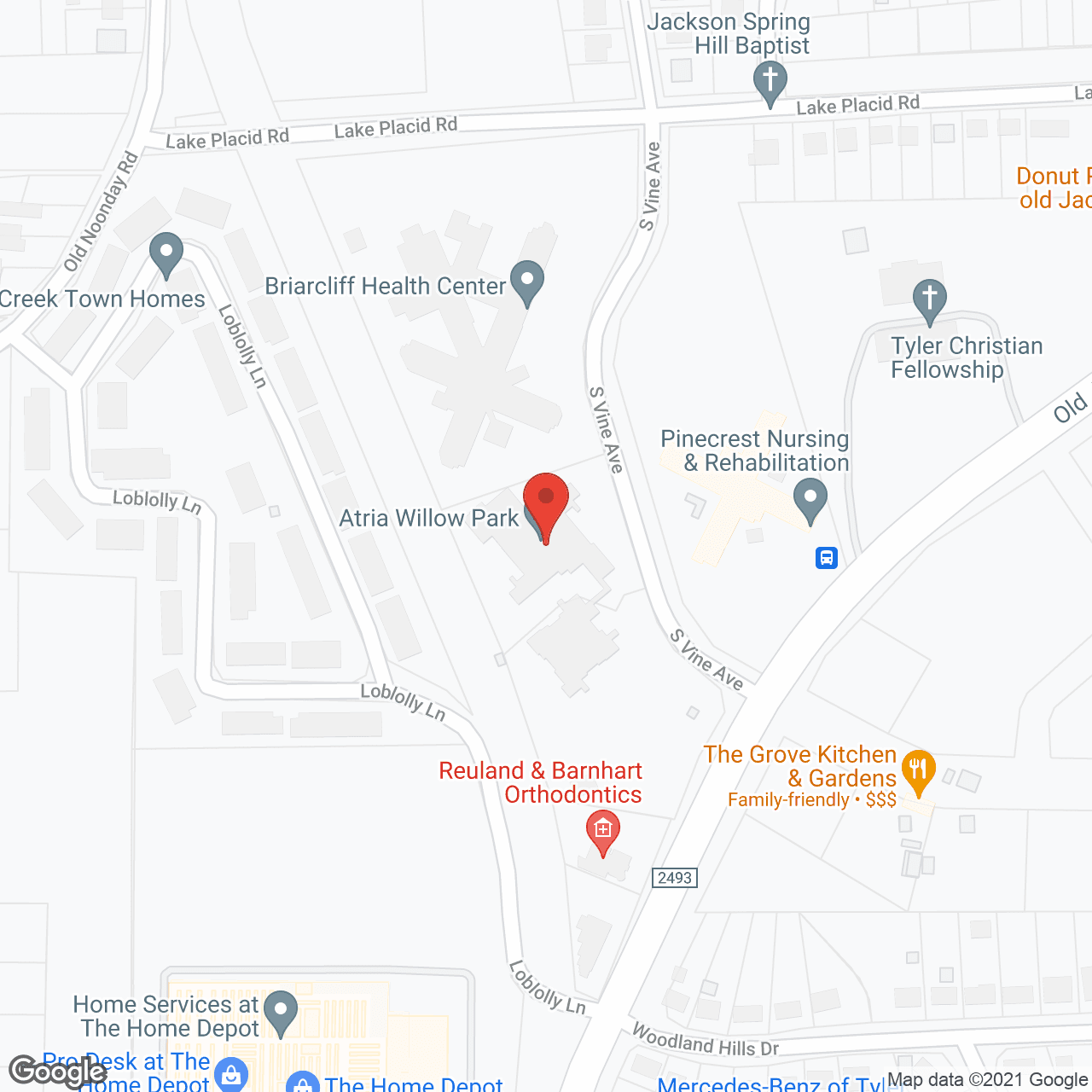 Atria Willow Park in google map