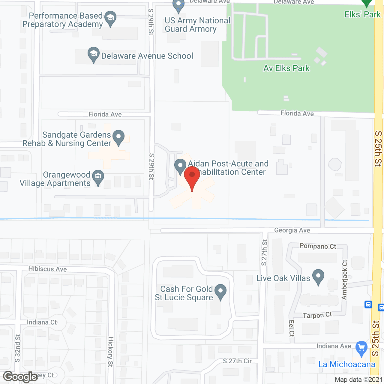 Aidan Post-Acute and Rehabilitation Center in google map