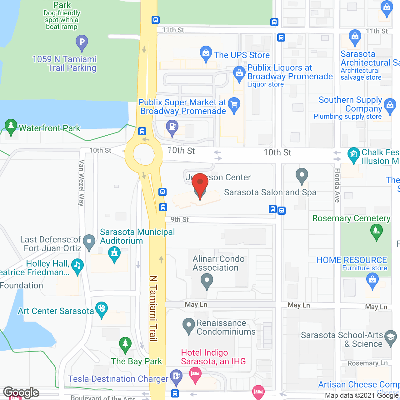 Jefferson Center in google map