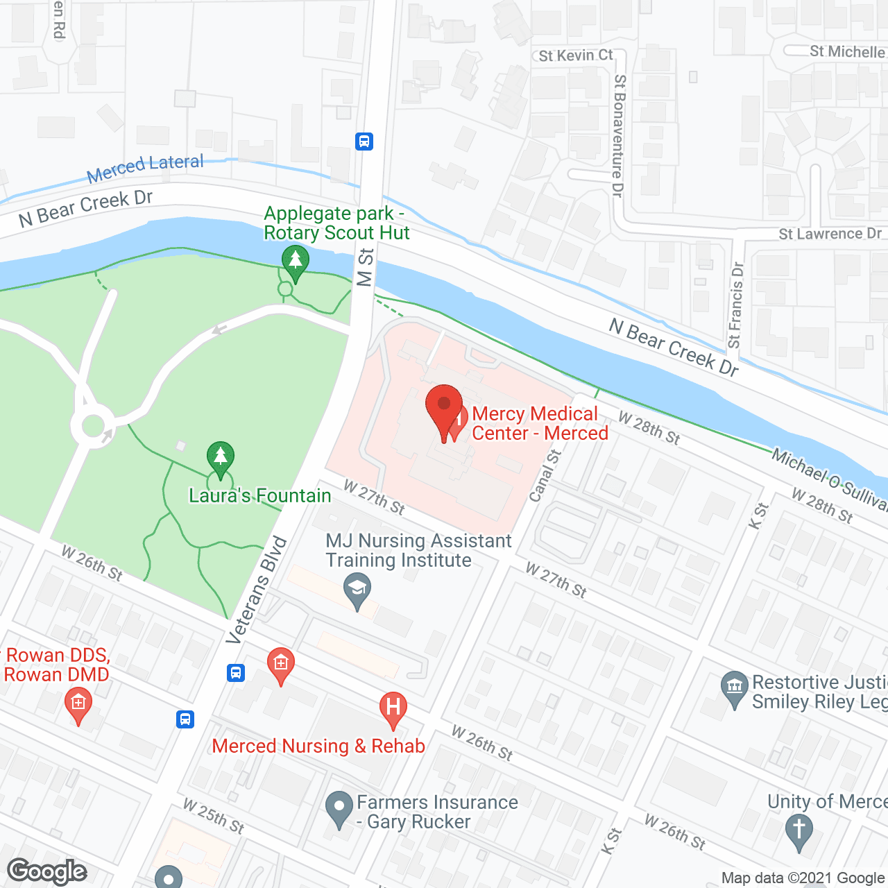 Mercy Hospital in google map