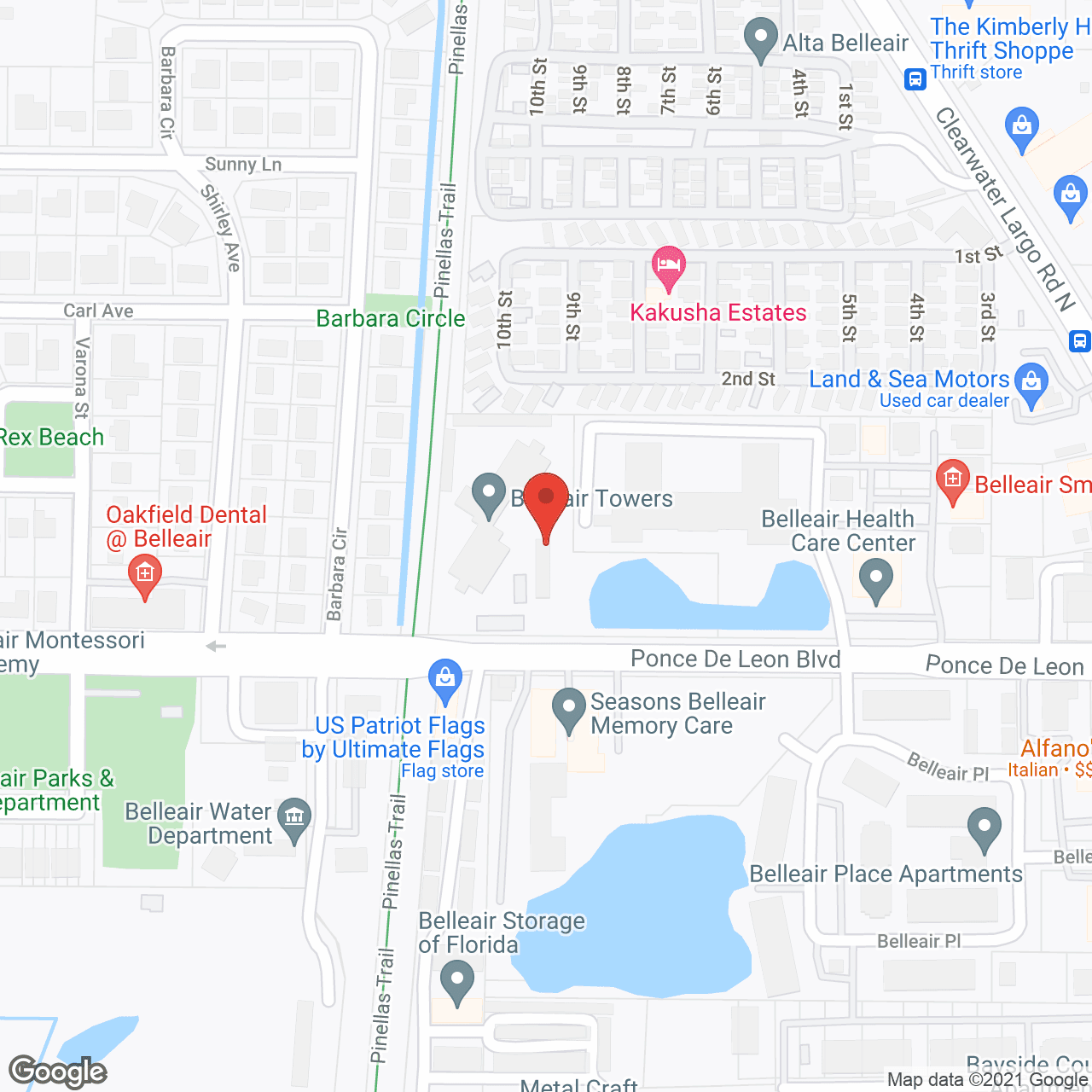 Holiday Belleair Towers in google map