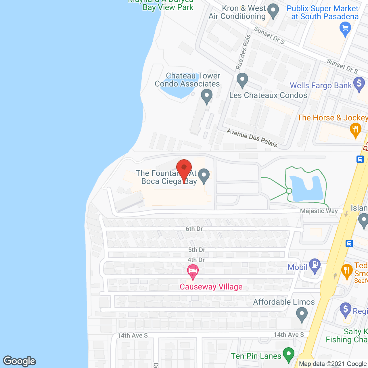 Elance at Pasadena in google map