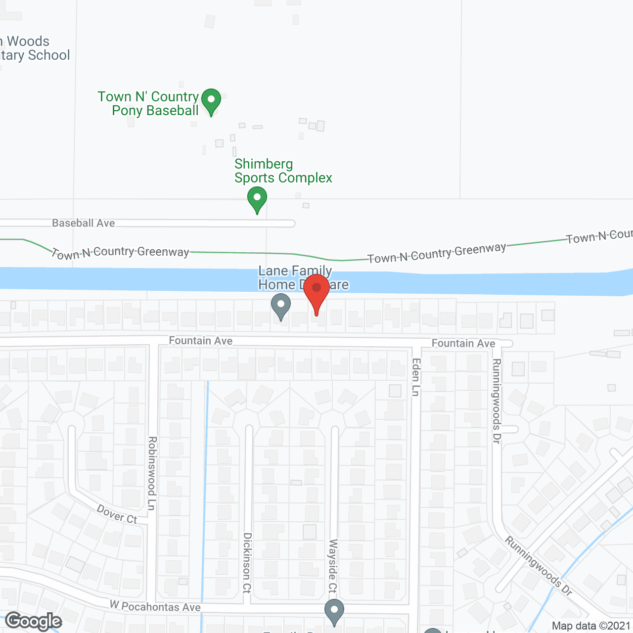 Fountain Ave ACLF Inc in google map