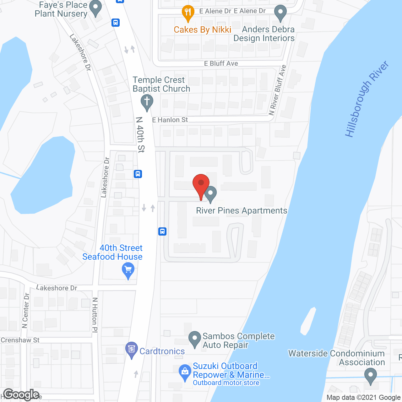 River Pines Apartments in google map