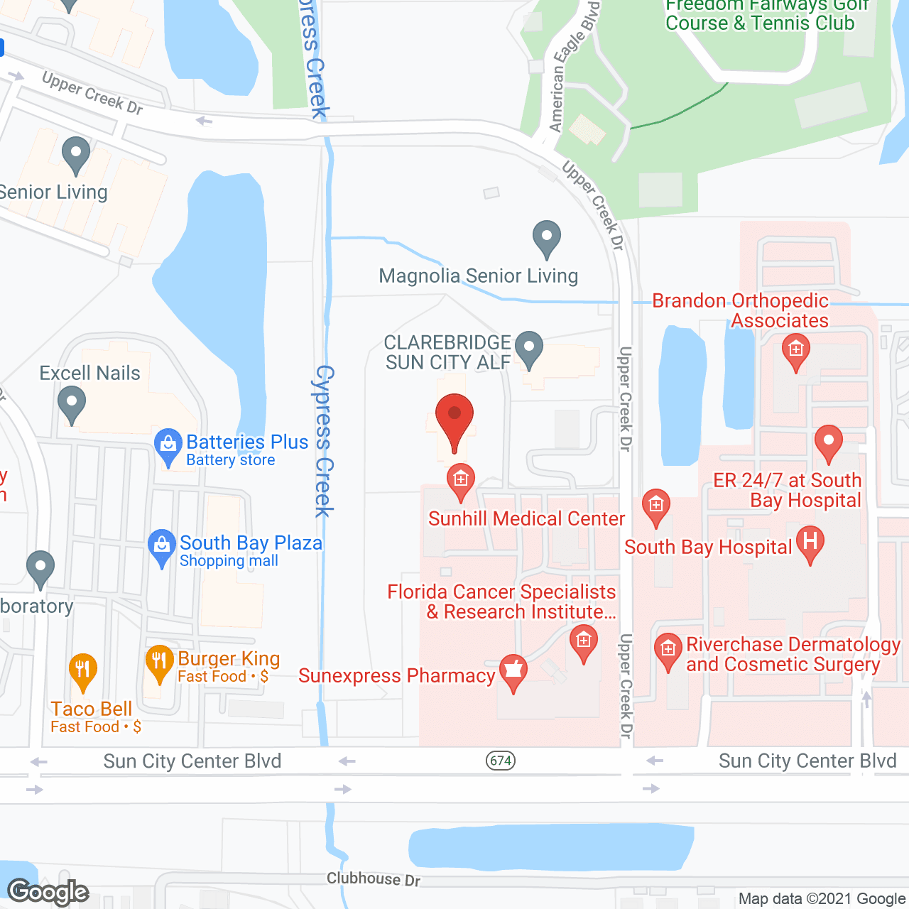 Homewood at Sun City Center in google map