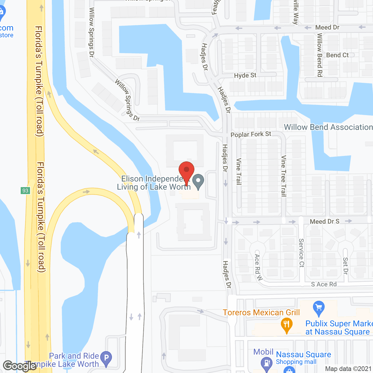 Elison of Lake Worth in google map
