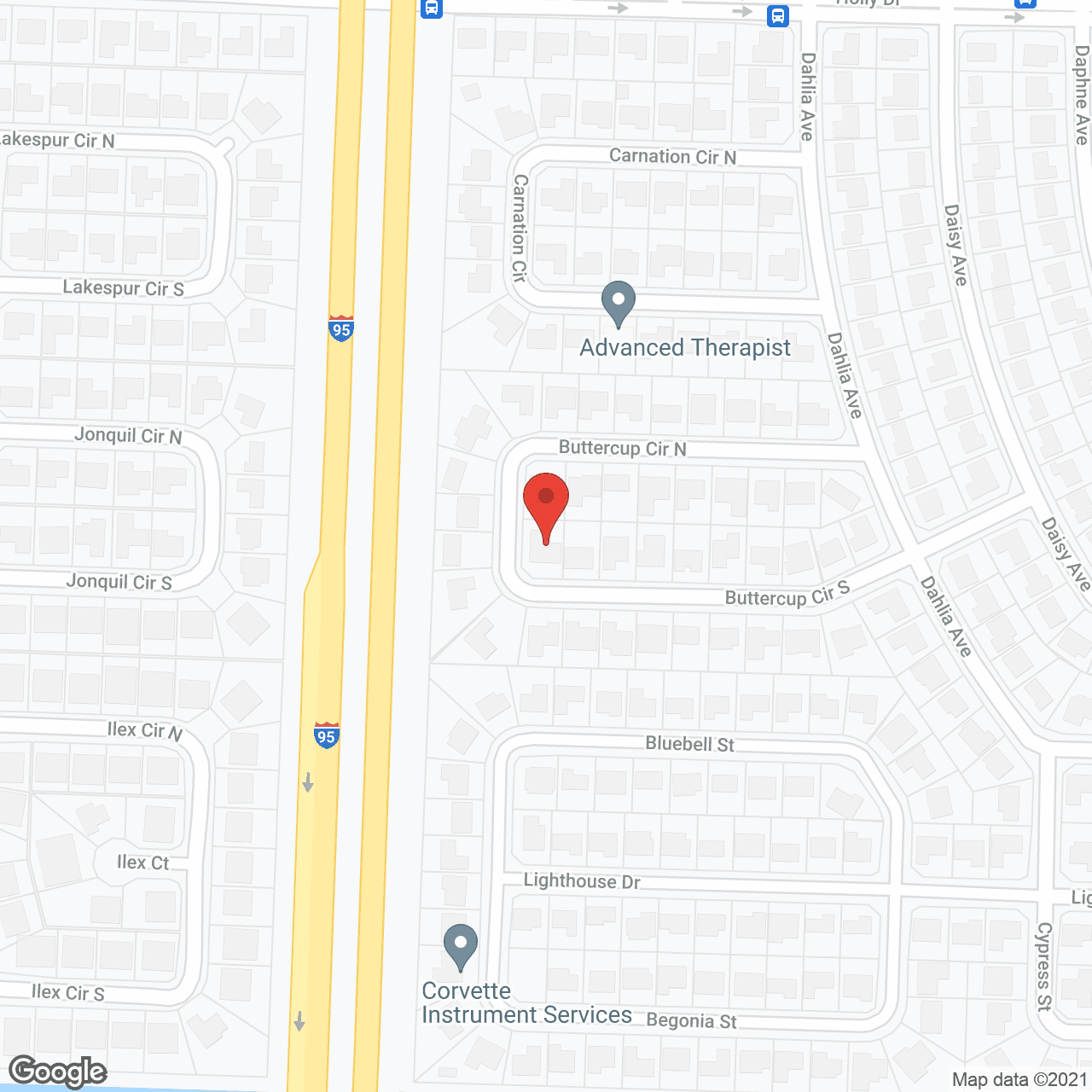 Serenity Living Home Care in google map