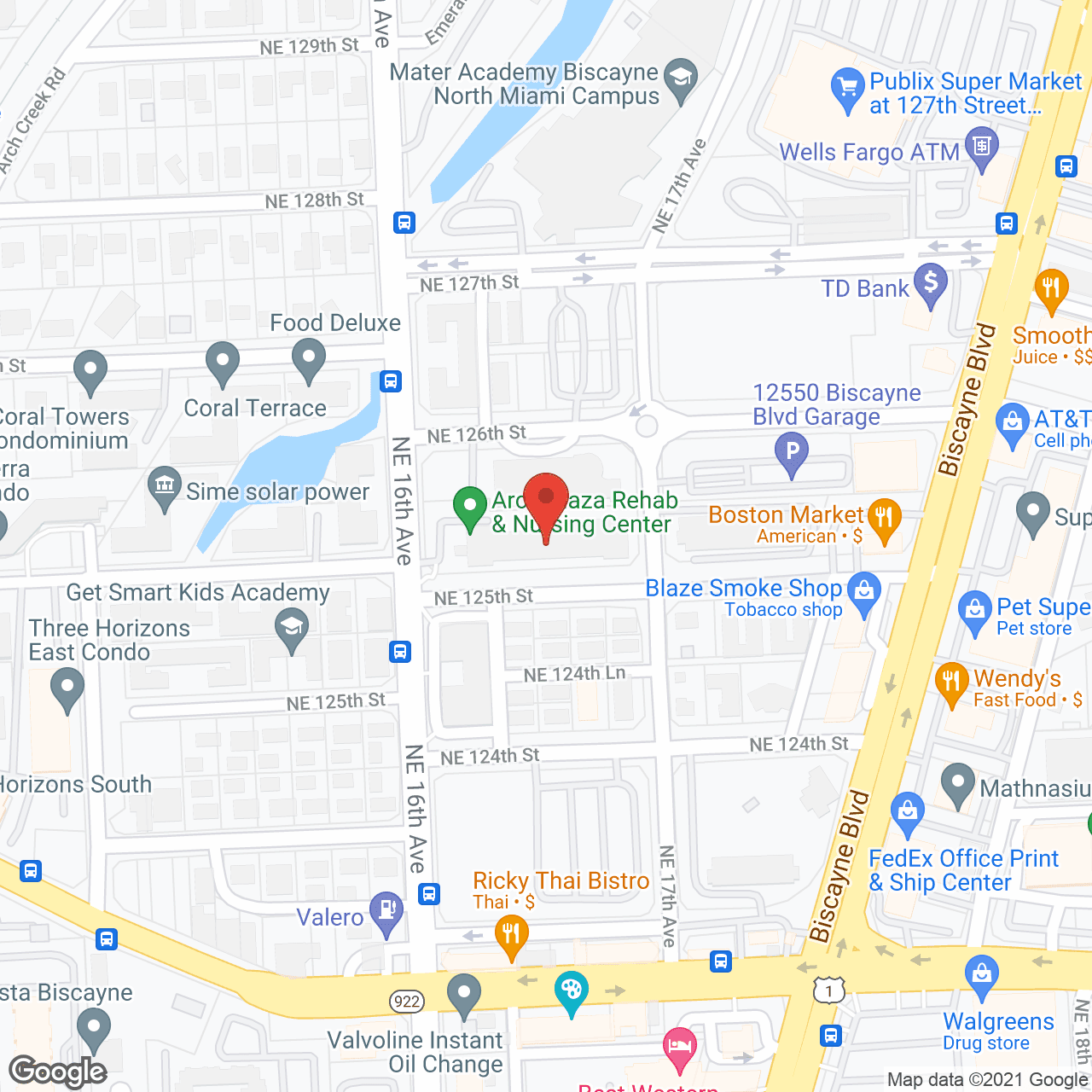 Arch Plaza Rehabilitation & Nursing Center in google map