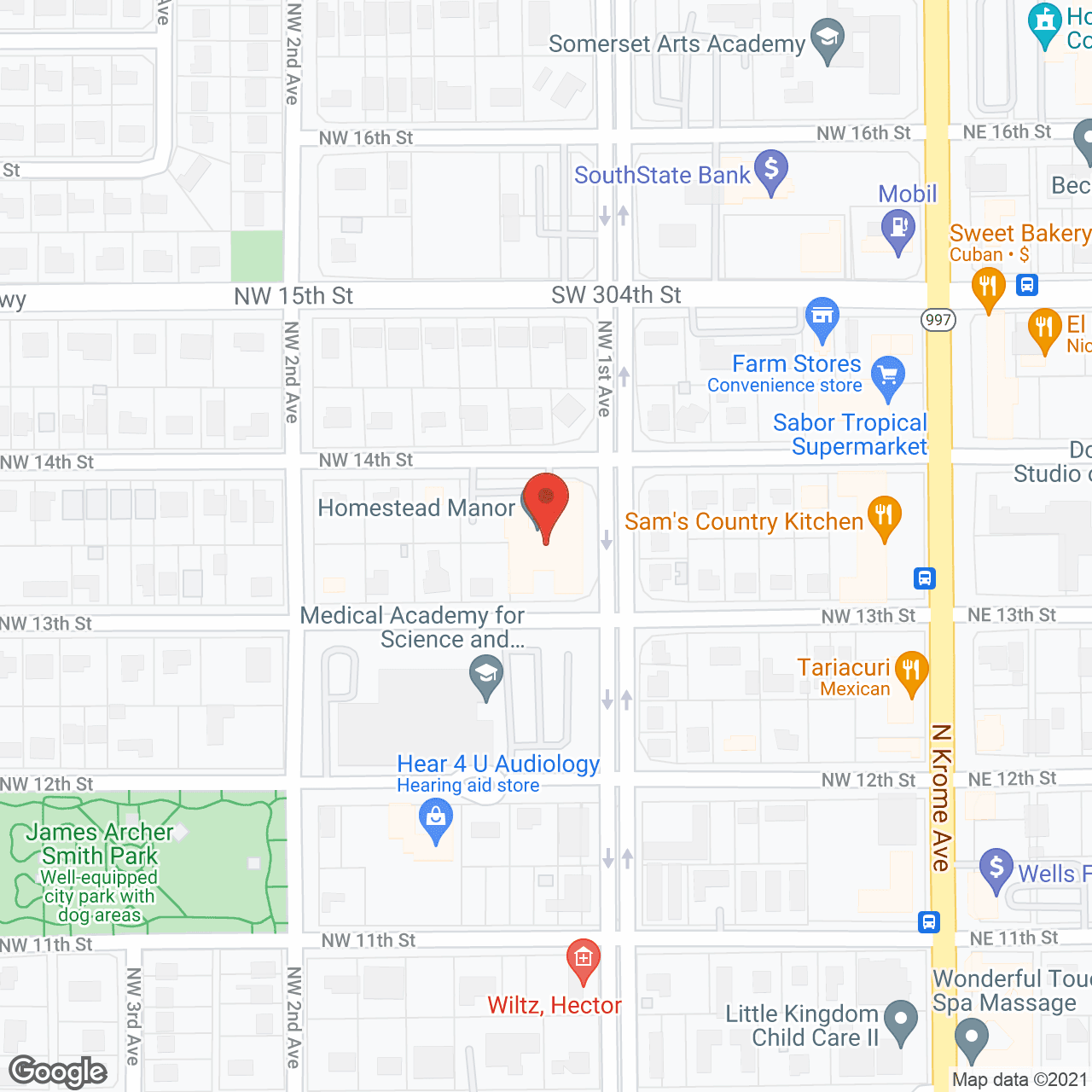 Homestead Manor in google map