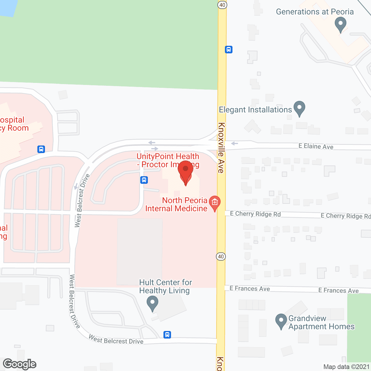 Proctor Wound Clinic in google map