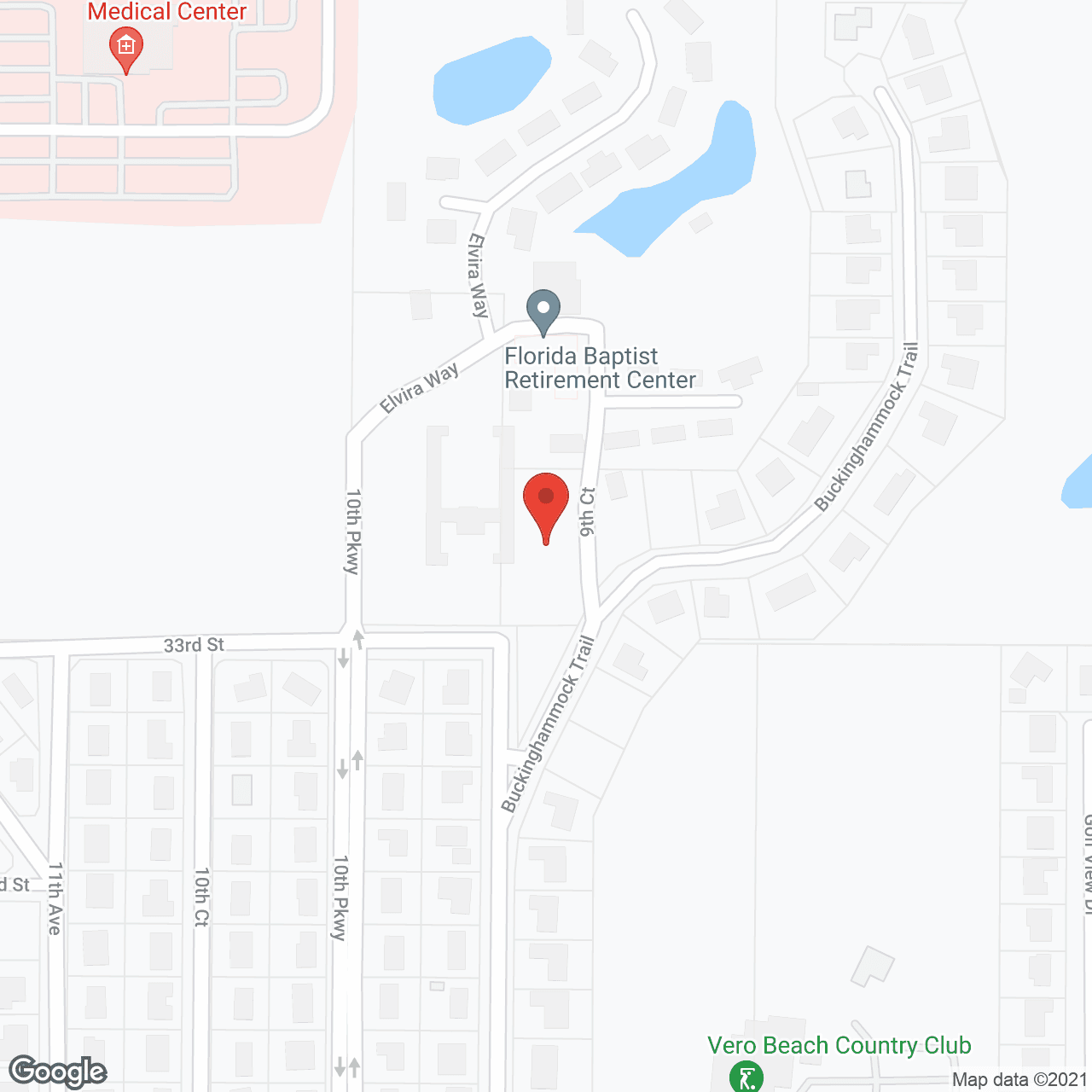 Hidden Lakes Retirement Community in google map