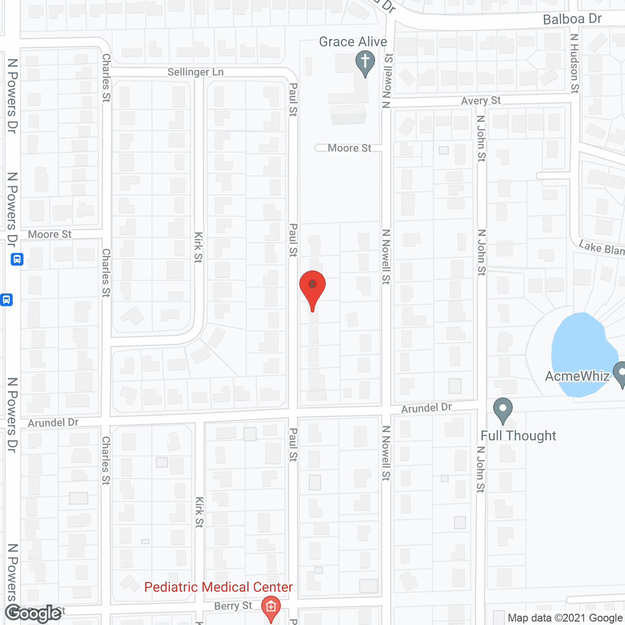 De Paul of West Orlando in google map