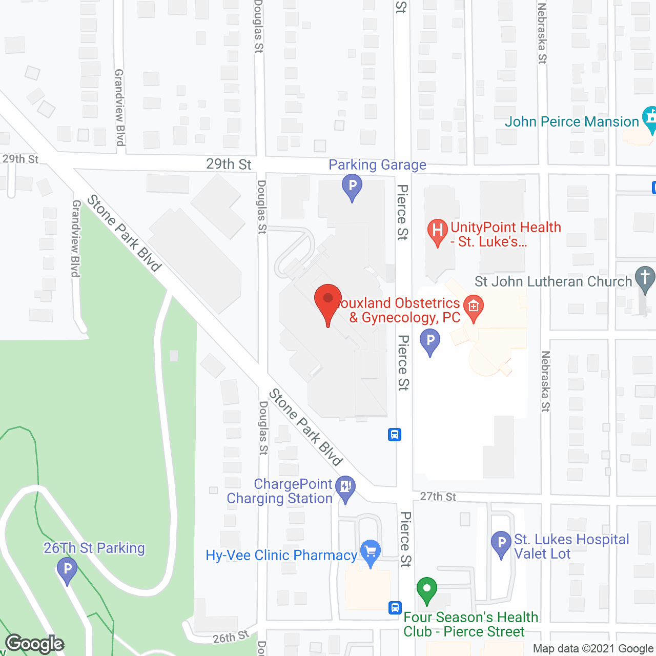 St Luke's Regional Medical Ctr in google map