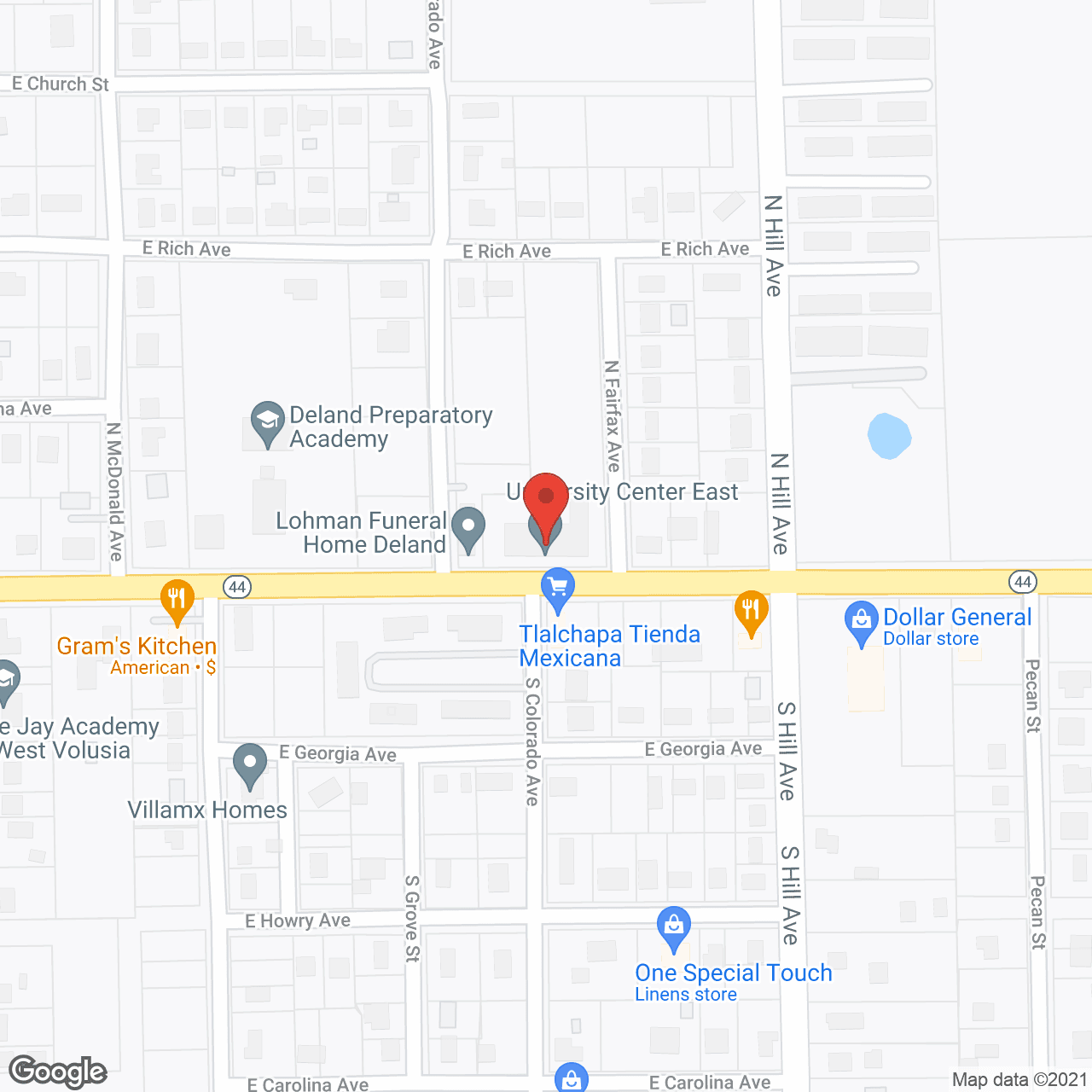 University Center East in google map