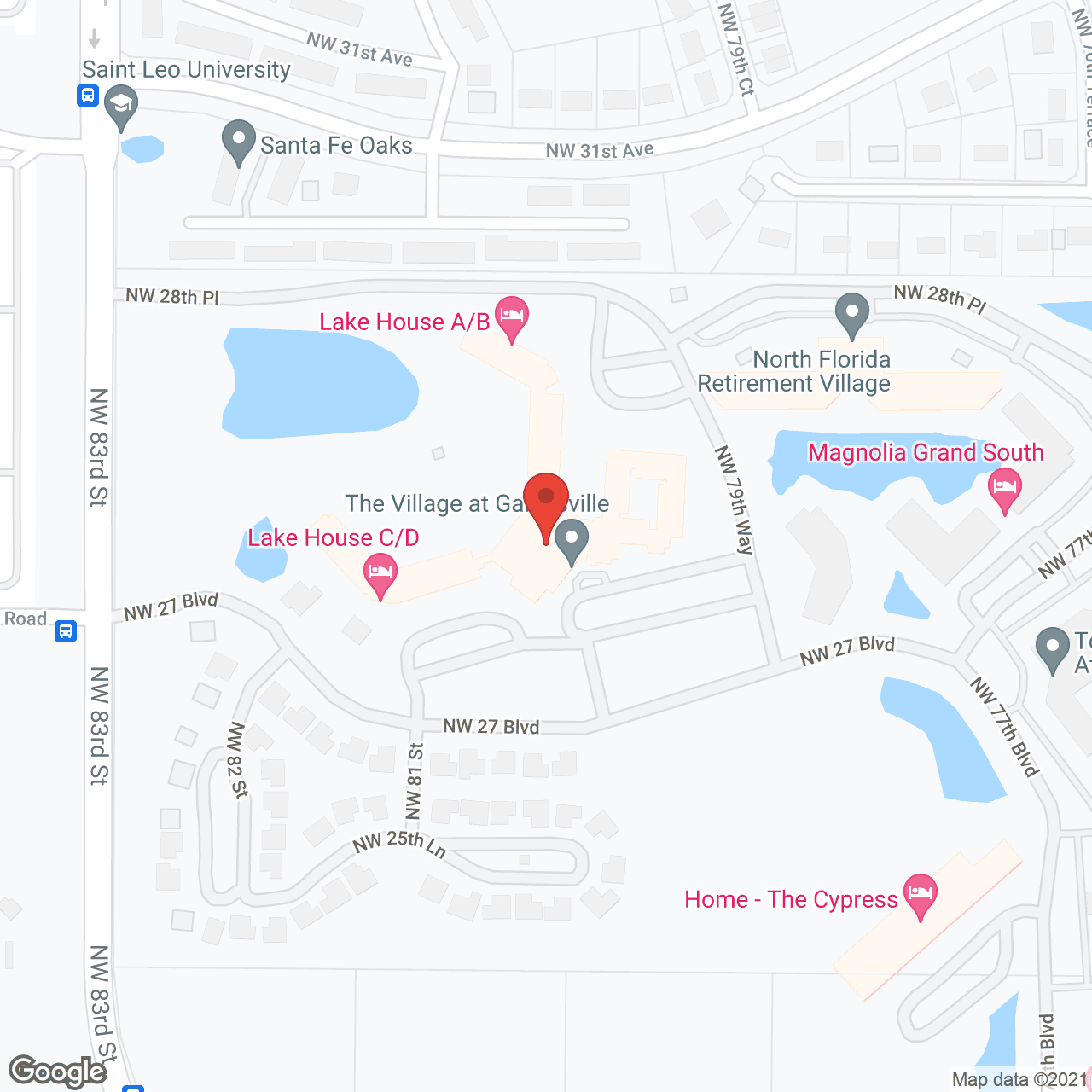 The Village at Gainesville in google map
