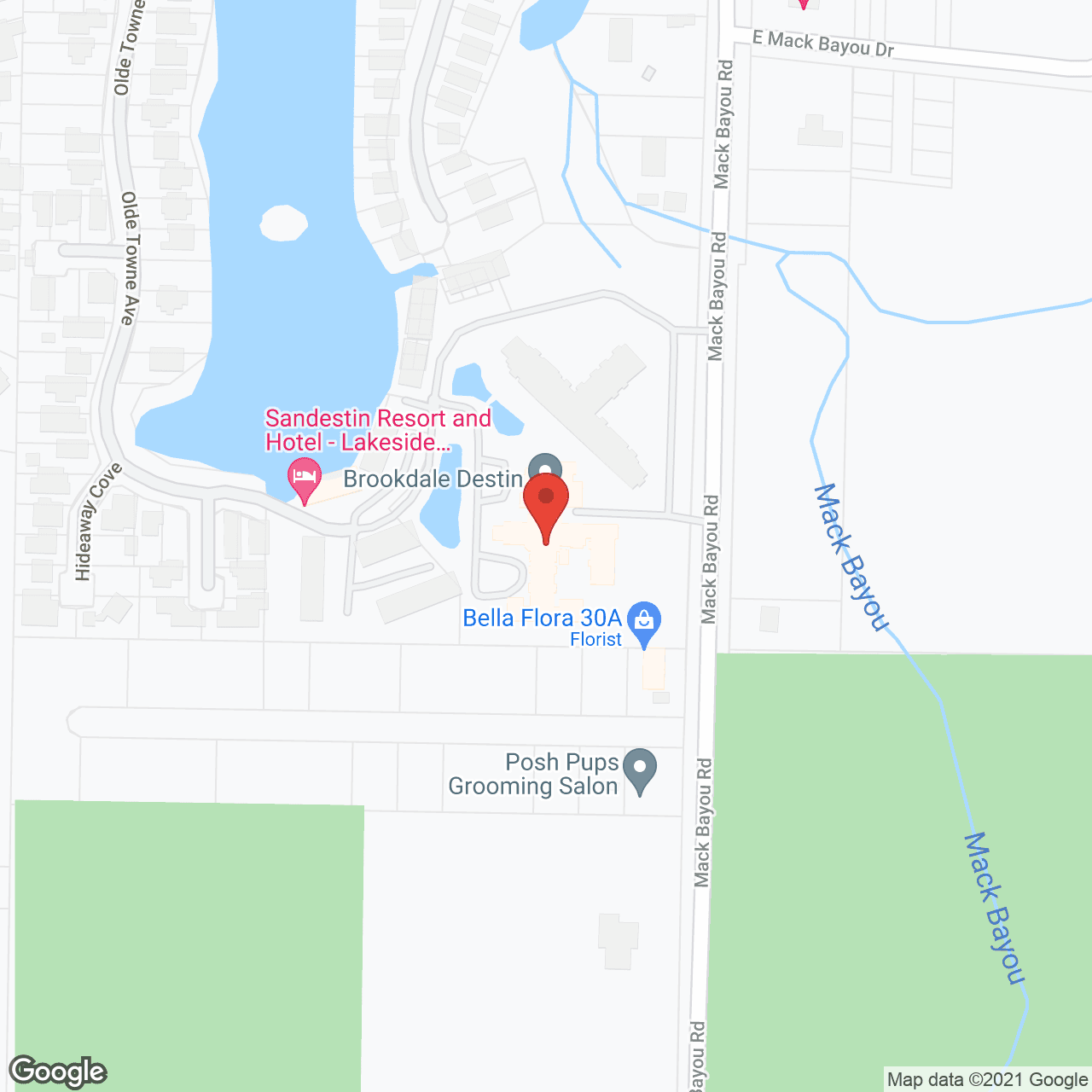 Brookdale Destin in google map