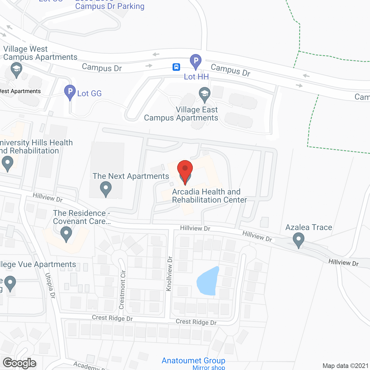 Arcadia Health And Rehabilitation Center in google map