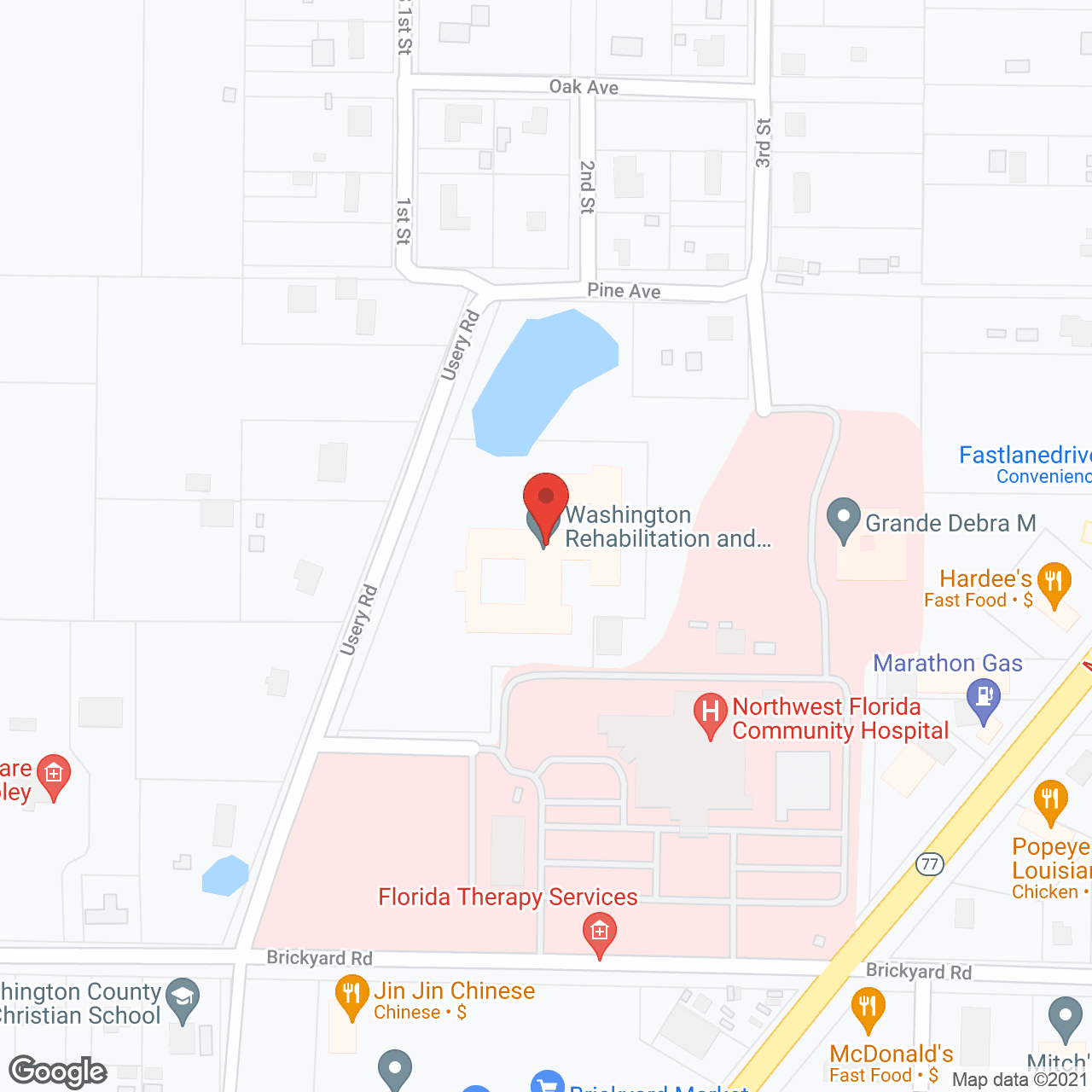 Washington Rehab and Nursing in google map