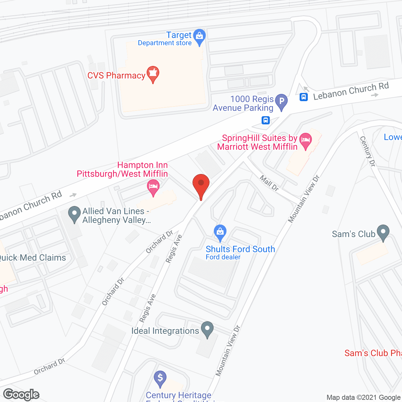 Upmc/South Hills Health System in google map