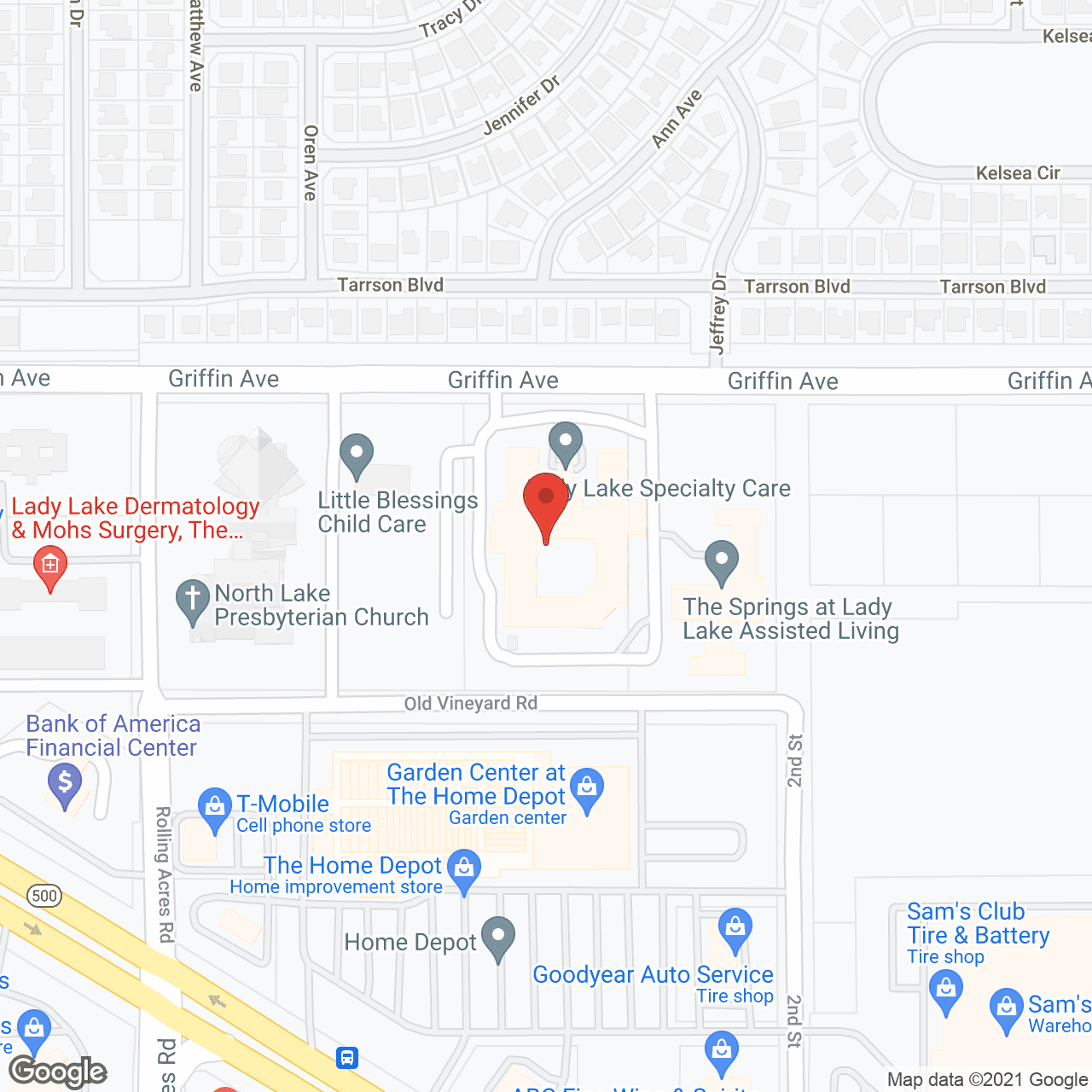 Lady Lake Specialty Care in google map