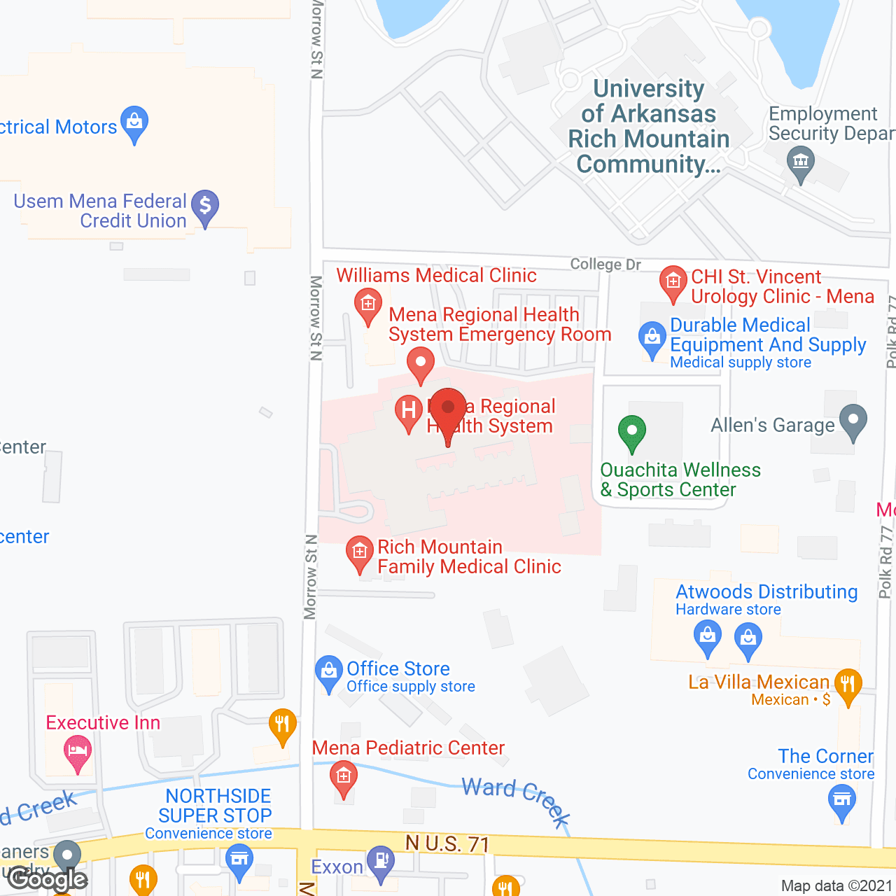 Mena Medical Ctr in google map