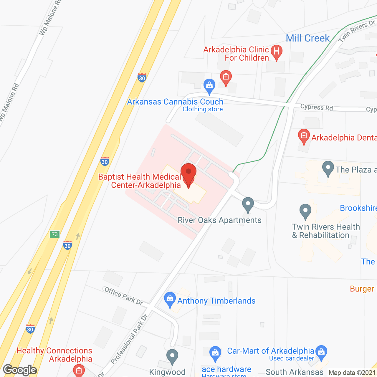 Baptist Health Medical Ctr in google map