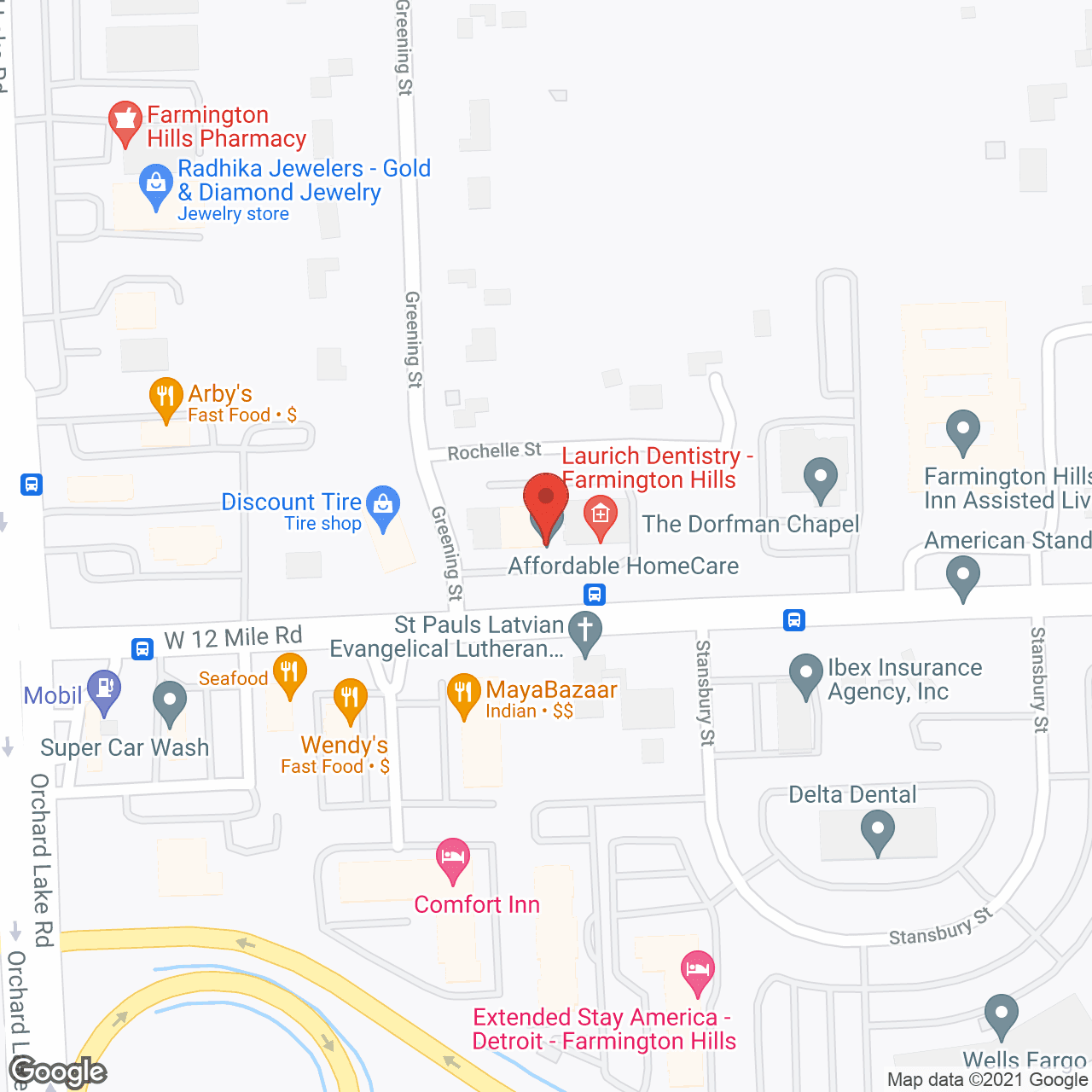 Affordable Home Care in google map