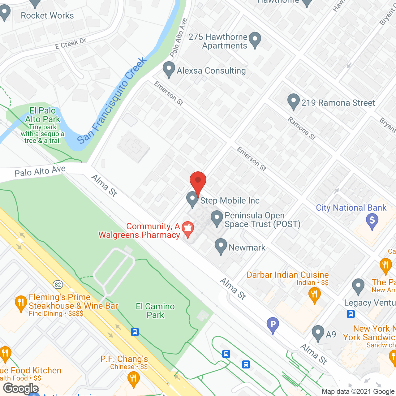 TheKey Palo Alto in google map