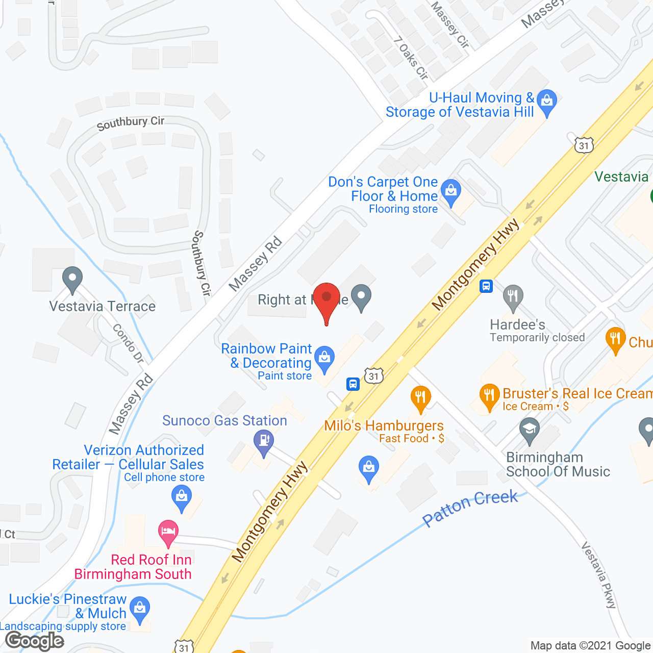 Right at Home - Birmingham, AL in google map