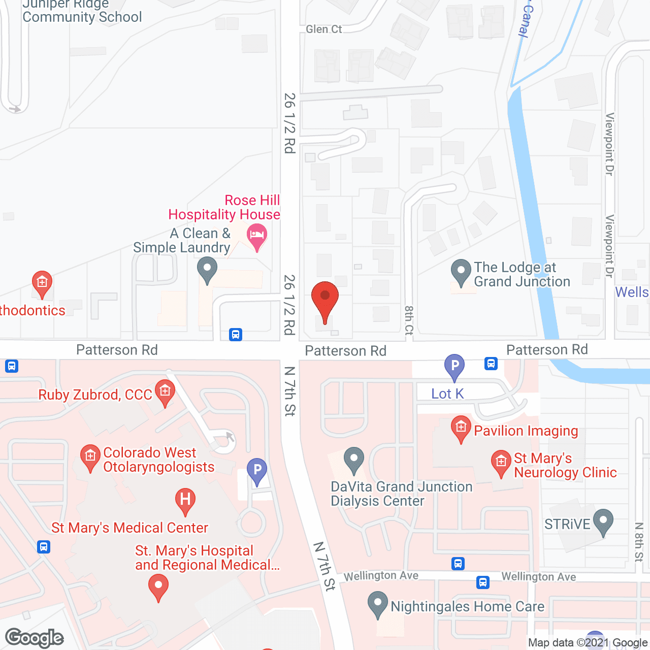 Columbine Caregivers in google map