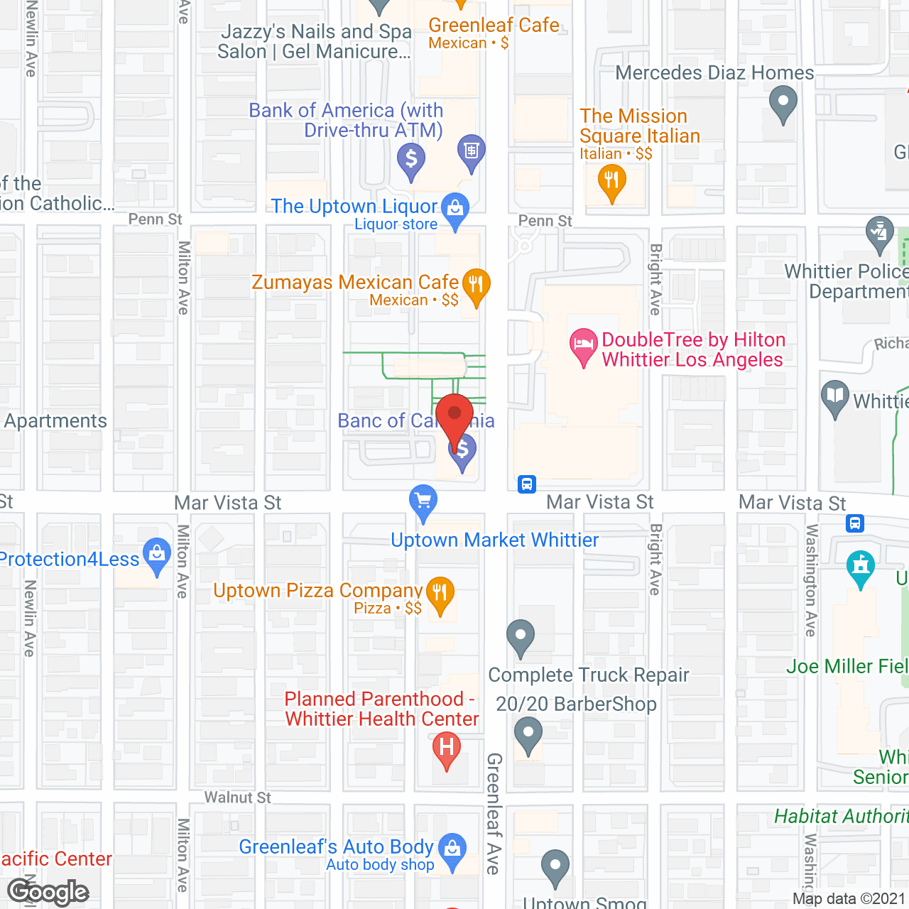 People's Care Whittier in google map