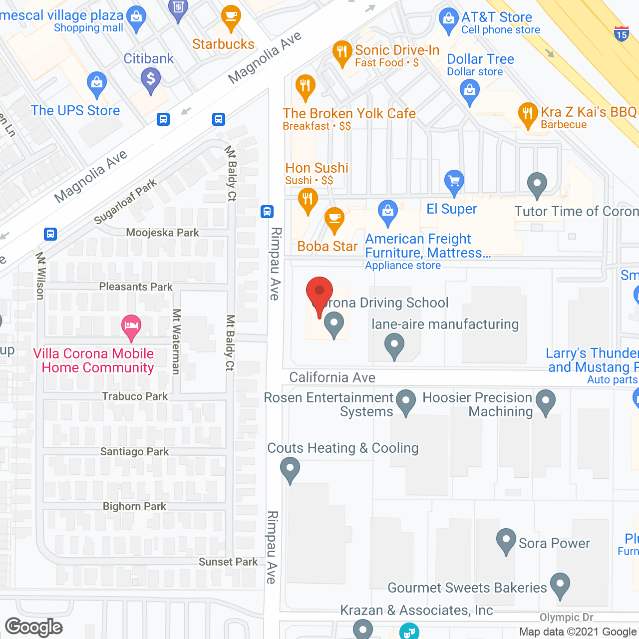 Synergy Homecare - Corona in google map