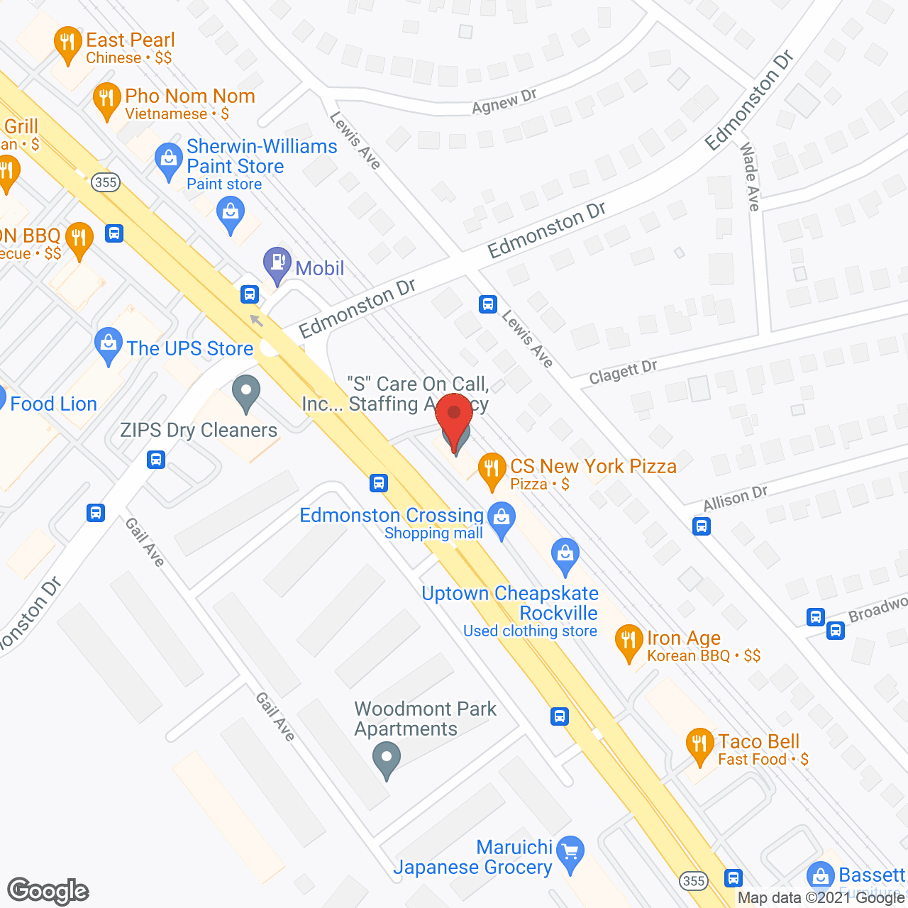 BrightStar Healthcare in google map