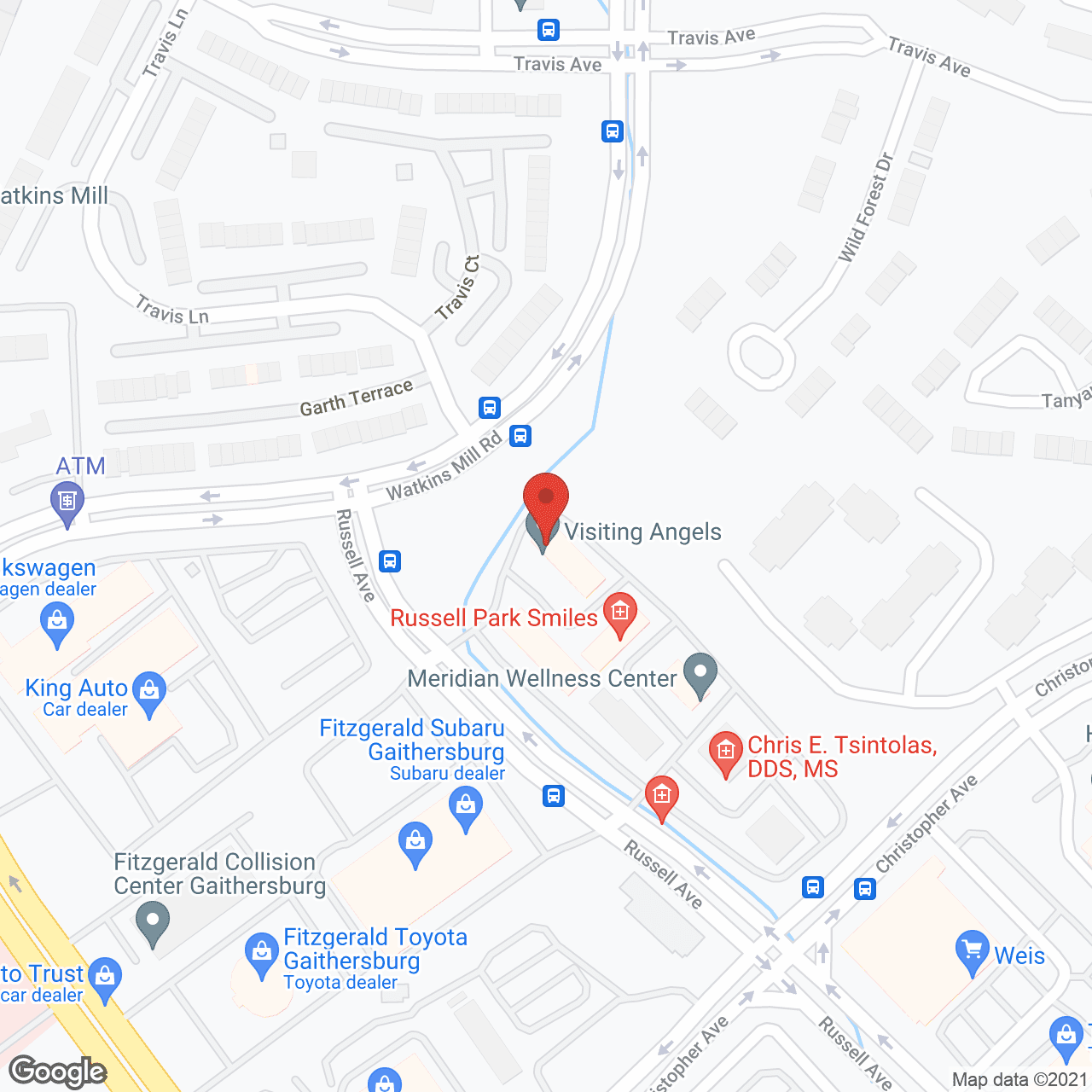 Visiting Angels Gaithersburg in google map