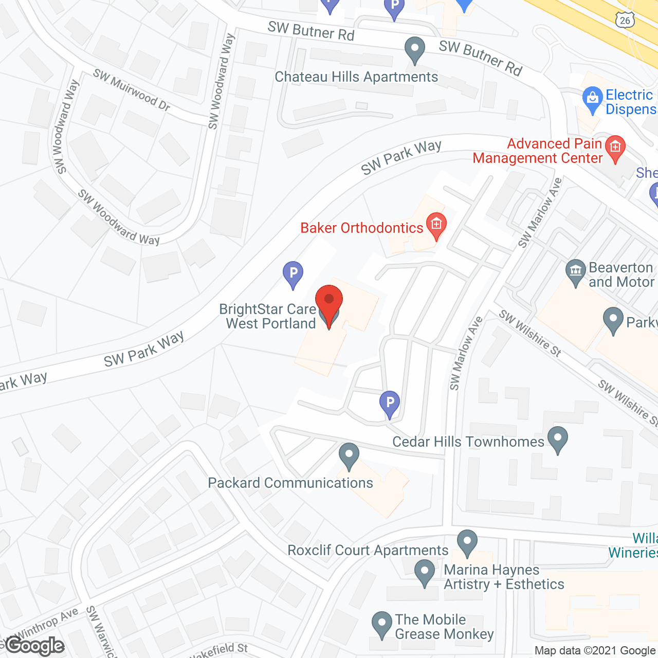 Brightstar Healthcare in google map