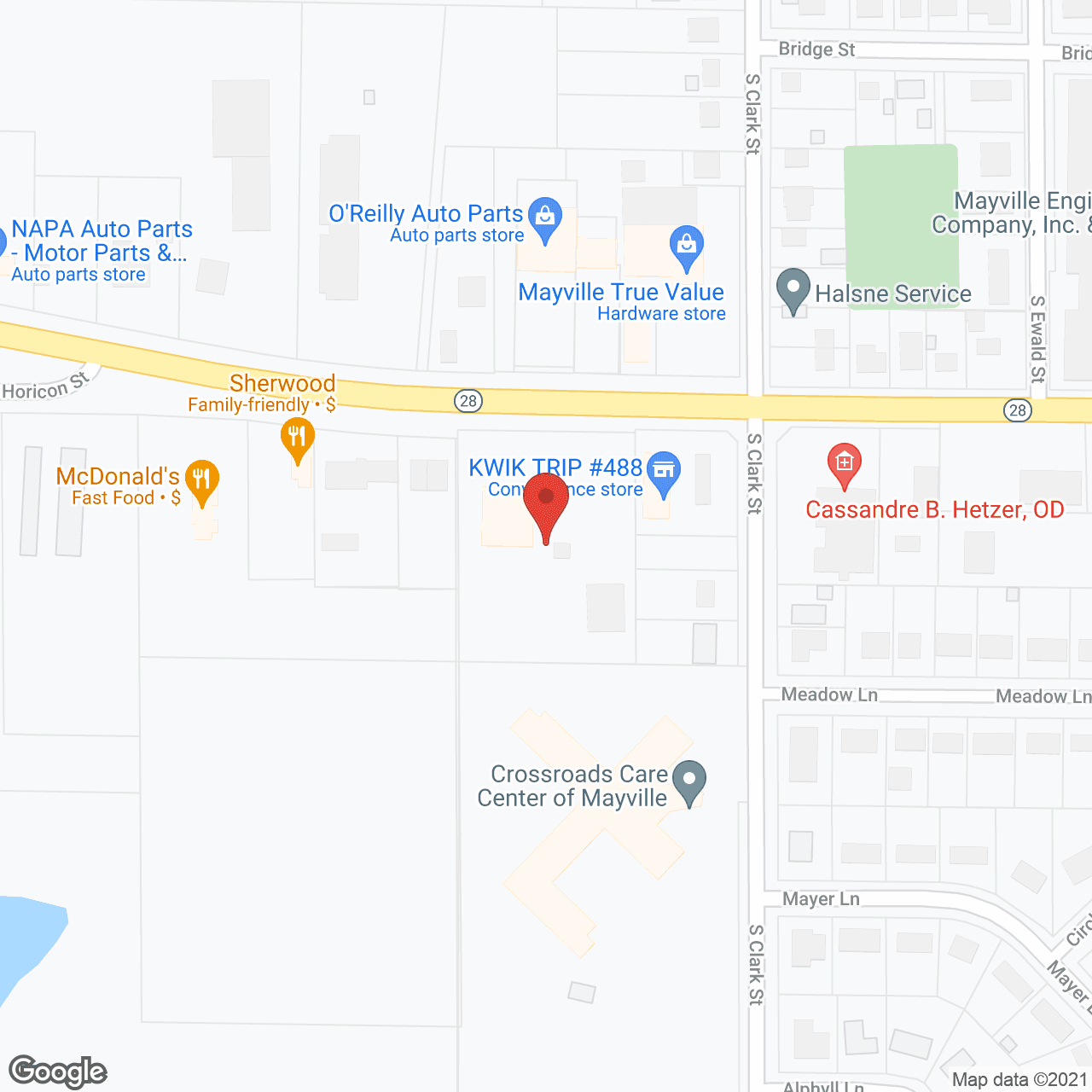 Touchstone of Mayville in google map